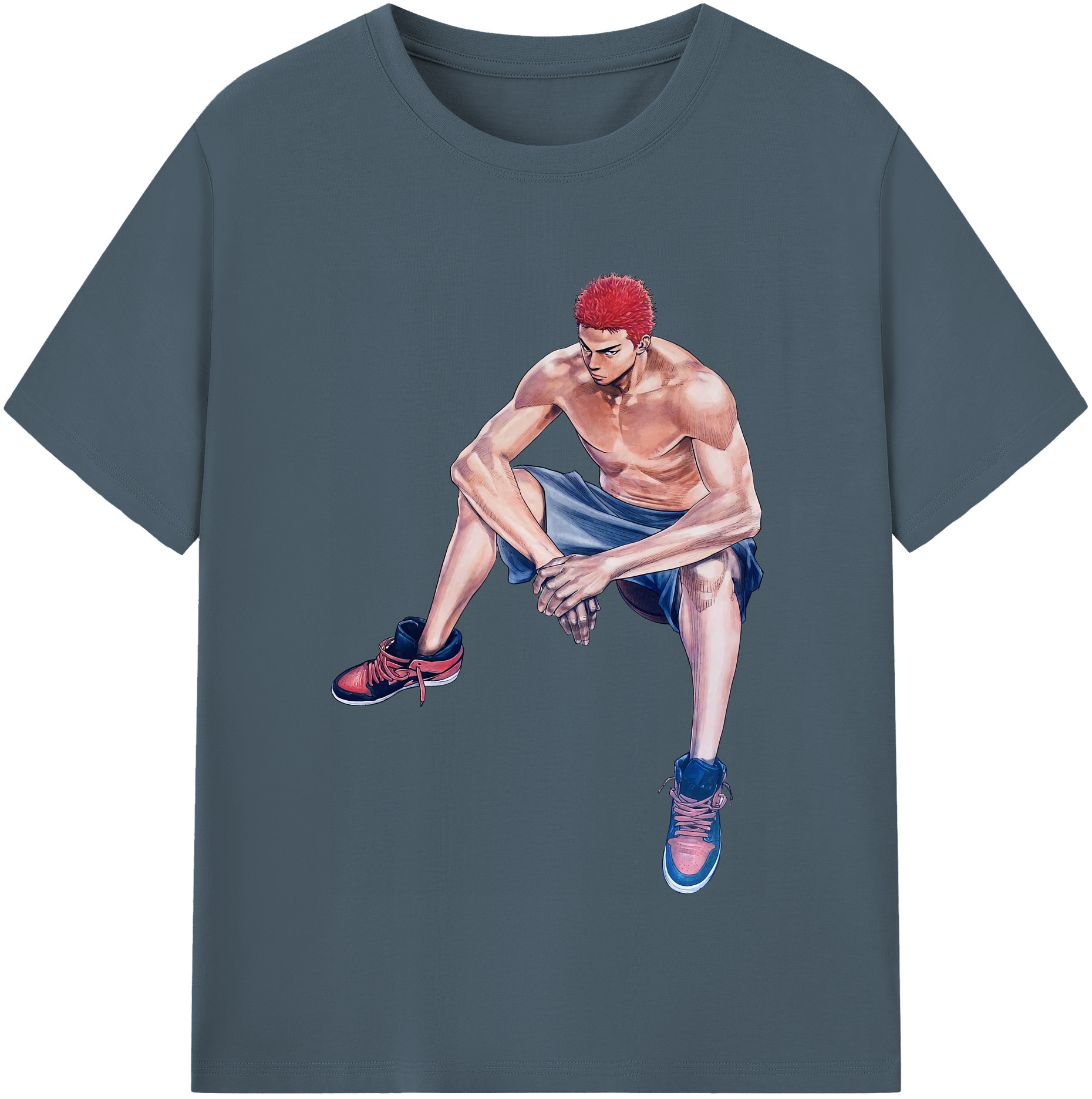 SLAM DUNK／スラムダンク 綿100％半袖Tシャツ（フロントプリント）